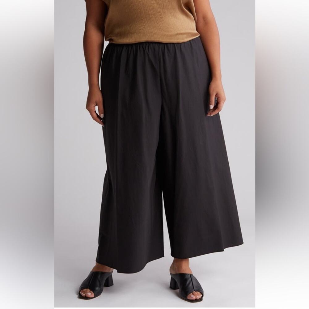 Vince Wide Leg Cropped Lightweight Pants Size 2X Black NWT